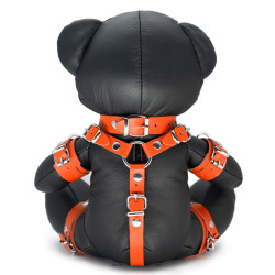 The Red Ours en cuir Bendy The Bdsm Teddy Bear Orange